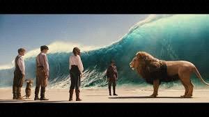 at the end of the world you can ride the wave into Aslan s