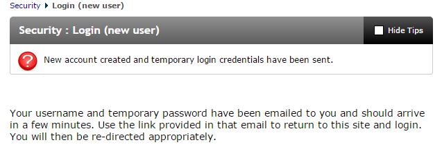 7. Your temporary password will be sent to the personal email