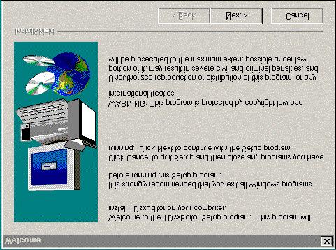 Chapter 1 Preparation and Startup of the System Chapter 1 When the dialog shown on the left is