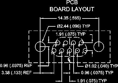 LAYOUT - MALE CONNECTORS view
