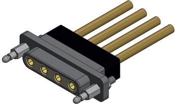 NON-DISMOUNTABLE VERSATYS PIGTAILS SOCKET CONNECTORS WITH LATCH-POSTS MMCS SERIES DIMENSIONS Dimensions are in millimetres (inches). A 10.33 (.407) MAX 12.7 (.500) MAX 8.63 (.340) MAX B C 7.8 (.