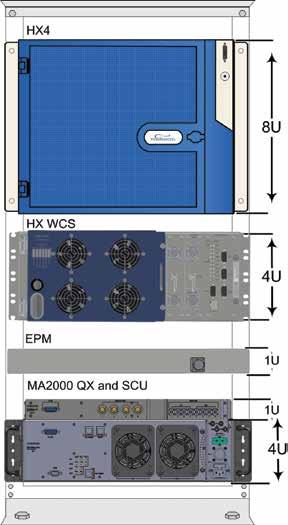 3a. RACK-MOUNTABLE INSTALLATION Notes: The HX requires 4U rack height availability. Rack nuts and screws not provided (depend on rack type).