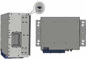 When selecting the installation location, make sure that there is enough clearance distance from the bottom to open the HX WCS chassis door. Figure 4.