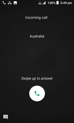 Answer a call Your phone will ring or vibrate (depends on the current mode and settings)