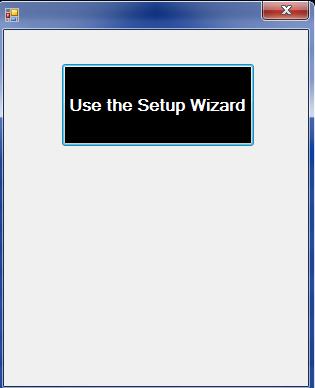 Using the Setup Wizard Select the Setup Wizard tab, Figure4.2 will now appear. Figure 4.2 Select the Use the Setup Wizard button shown in Figure 4.