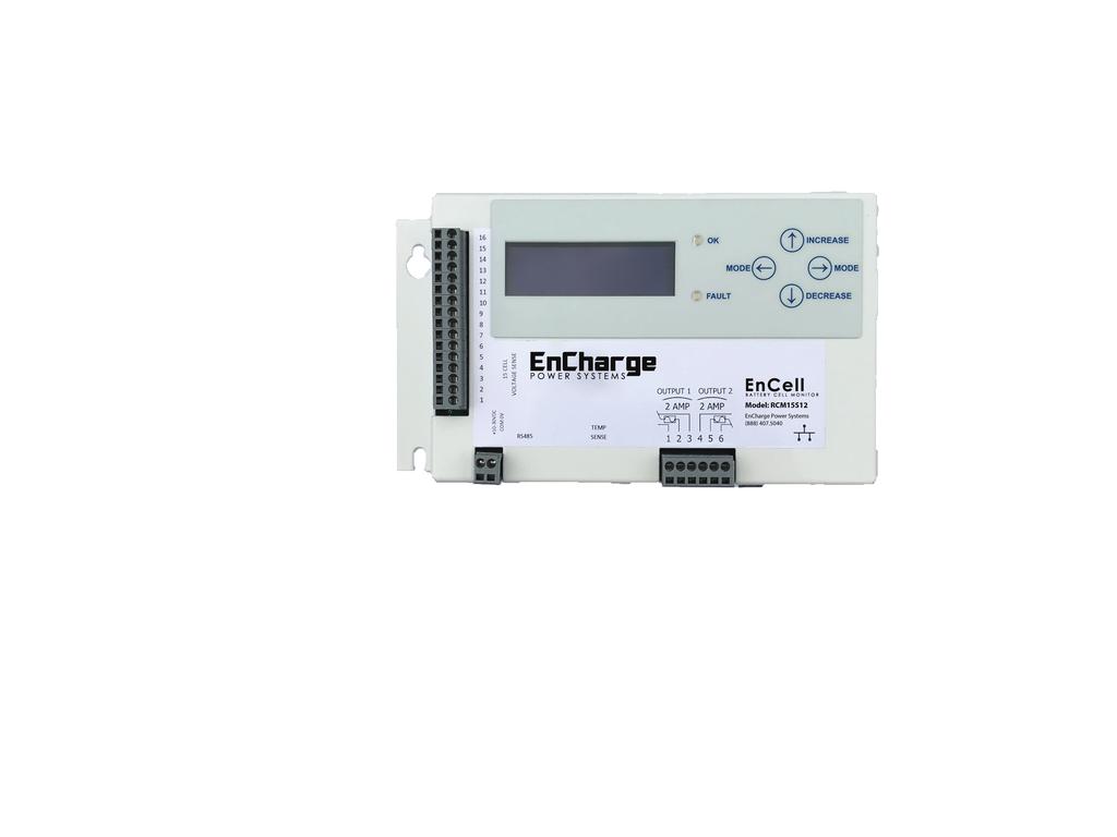 EnCell Battery Cell Monitor Instruction Manual Model RCM15S12 NERC Compliant YO R U H T PA TO