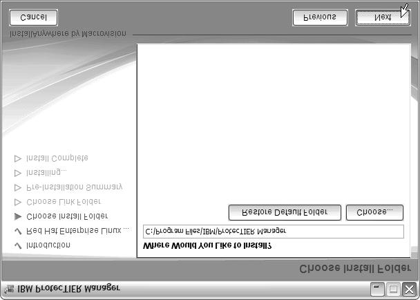 ts7604 Figure 56. Choose Install Folder screen 4.