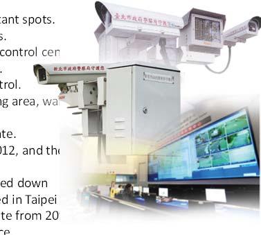 Smart City CCTV Surveillance System Taipei city Police Department Install 13,699 cameras at 11,500 corners in Taipei city.