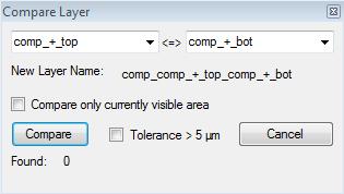 3.5 Compare Layers After selecting two different layers and pressing the Compare button a new layer is created which