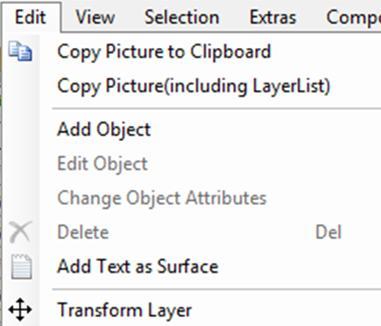 Import ODB++ data from an ODB++ Directory Tree Close current job Page setup for the printing pane Print preview Print layers Save data to ODB++ directory tree Save ODB++