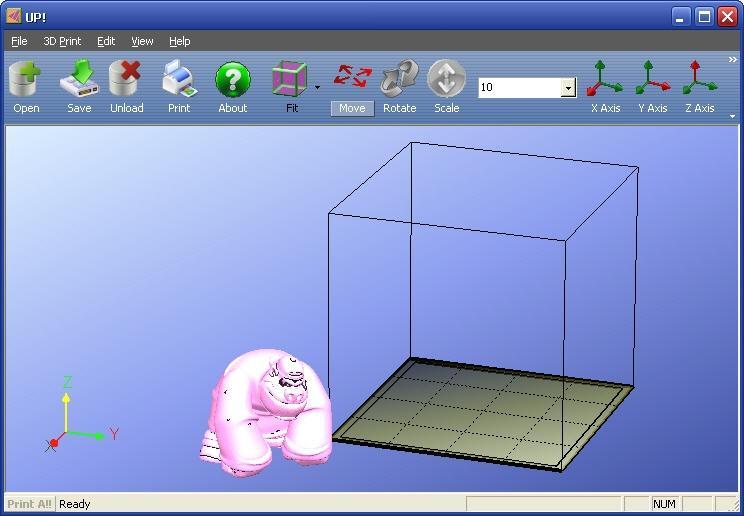 4. Loading 3D model Click the icon on the desktop to start up the UP! software.