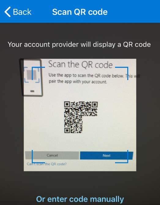 5. On your phone or tablet, select the Enter account manually. 6.