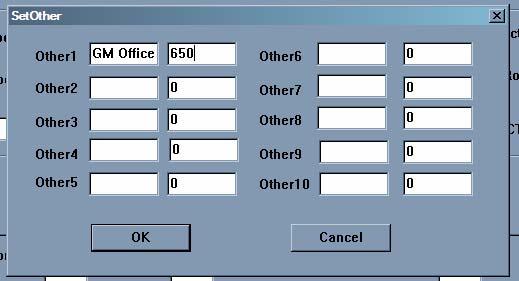 If there is a requirement for new type of rooms, user is allowed to enter them. Click on SetOther, a new window will pop up. Type in the rooms name and the cooling capacity reference.