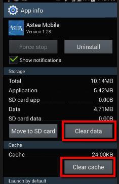 5. Select Clear Data and,