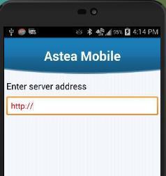 7. Enter the following server address: http://iservice2.stanleycss.com/asteamobile/ Select OK. 8. Select Language and then OK. 9.