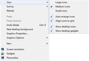 Arranging/Sort Files and Icons REMEMBER: To position icons in