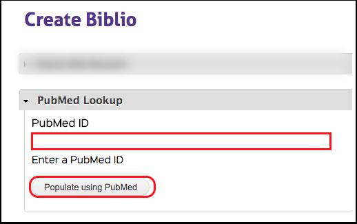 PubMed lookup If your publication has a PubMed ID, enter or paste it in the PubMed