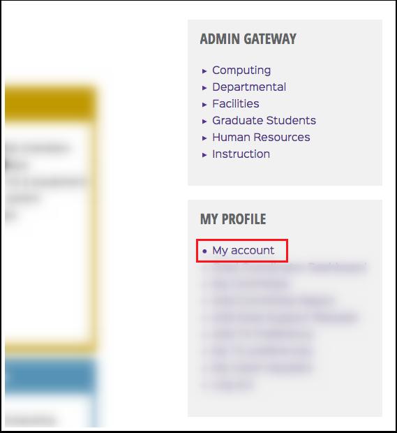 Your account (last updated: After logging in, you will be on the Admin Gateway page.