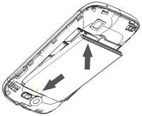 2.4 Inserting & Removing the Battery Inserting the Battery 1. Open the battery cover on the back of your phone. 2.