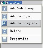 Edit Hot Spot In the edit mode right click the icon of the hot spot, the edit menu will pop up.