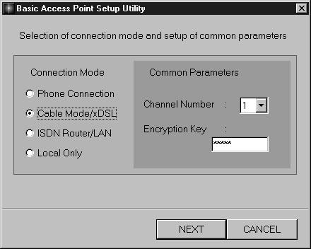 Note Using the Wireless Palette, enter the same Encryption Key on every computer in the wireless LAN, as specified for the Access Point.