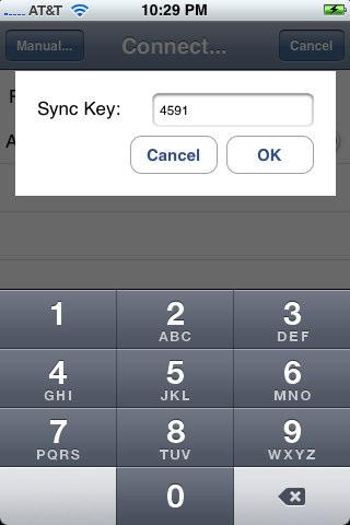each time you sync. Remember this code as you will need to enter it into the iphone.