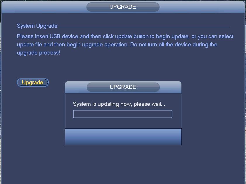 Mandatory actions to be taken 9. The recorder will restart as part of the upgrade process, once the recorder has rebooted the update is complete 10.