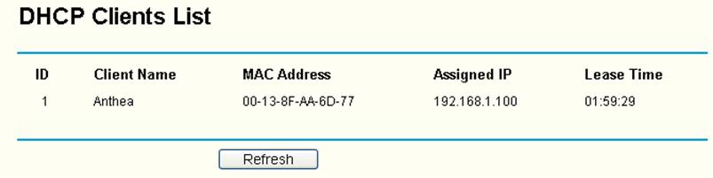 be allowed connection to the Router with their current dynamic IP Address. Enter the amount of time in minutes and the user will be "leased" this dynamic IP Address.