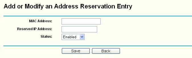Reserved IP addresses should be assigned to the servers that require permanent IP settings.