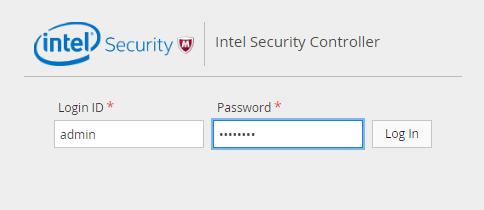 3 Setting up Intel Security Controller Accessing the Intel Security Controller web application Task 1 Open a supported browser and enter https://<ip address of Intel Security Controller> as the URL.