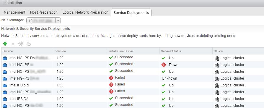 6 Deploying a security service function to virtual networks Deploy virtual systems 14 Make sure that the Installation Status shows up as Succeeded and Service Status shows up as Up in the