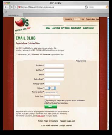 Web to Sign Up for E-club