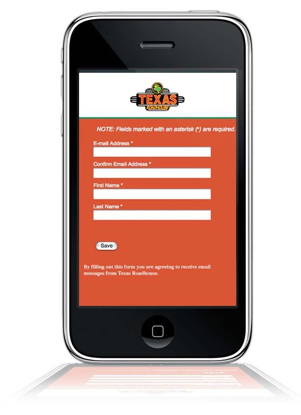 Smartphone Email Join Form Smartphone adoption: Make it easy for visitors to sign-up for your email club via their smartphone.