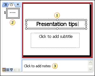Slides, WELCOME Text, and Notes Starting new presentation 1. Click New in File menu 2.