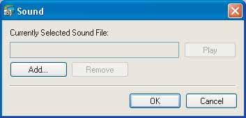 Adding Sound to a Still Image You can add a sound to an image. The sound file that can be added to the image must be WAVE type (extension.wav ). The sound cannot be played back on the camcorder.
