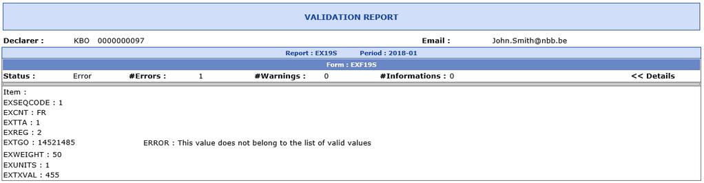 P a g e 22 Figure 21 Validation report formats Figure 22 shows an example of a validation report in HTML format.