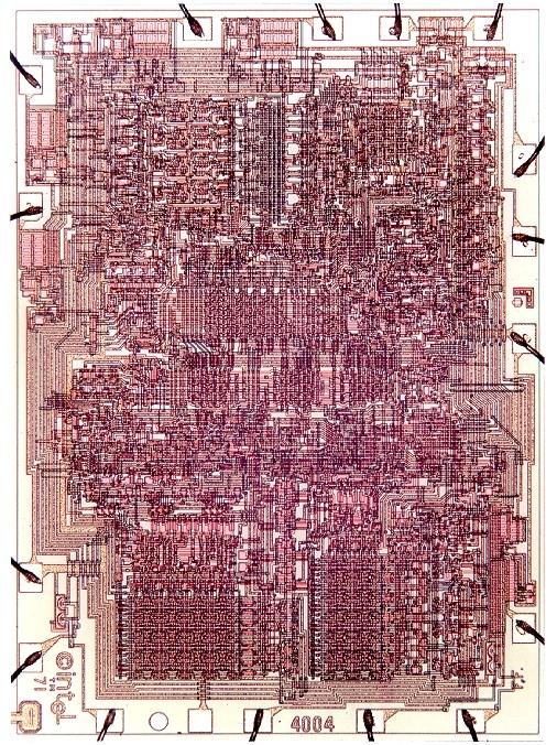 Integrated Circuit Revolution 1972: Intel 4004 Microprocessor Clock