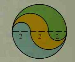 of side 8. Find the area of the shaded region.