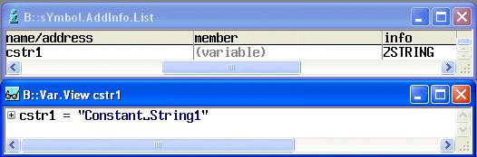 addinfo.reset 変数の内容を 0 で終わる文字列として定義します すべての定義をリストします リストをリセットします symbol.addinfo.var cstr1 ZSTRING symbol.