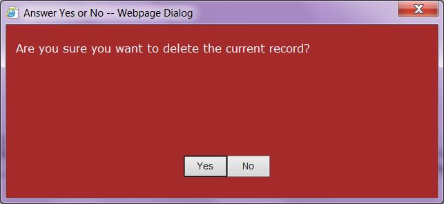then select Delete Record You