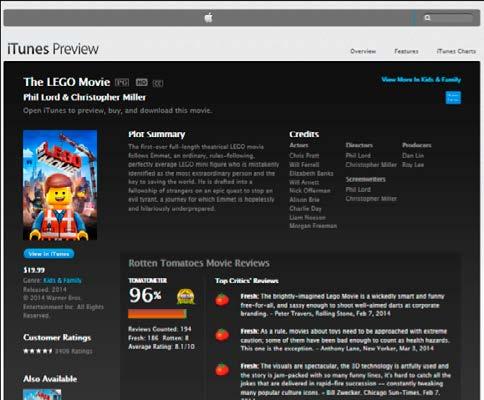 Step 2: find out all the details you want about a film, including user reviews and ratings, by simply clicking on it.