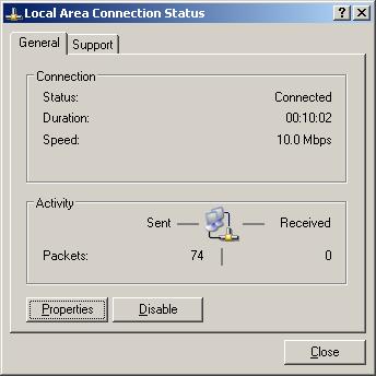 Screenshot 5 The "Local Area Connection Status" window will be displayed.