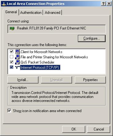 Screenshot 6 The "Local Area Connection Properties" window will be displayed.