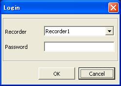 Login to the recorder To perform playback of images recorded on the recorder, download, operation of the recorder (display of each log, display of information, manual recording operation, alarm