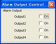 Determination whether to enable or disable the alarm output from the AUDIO IN/ALARM OUT terminal on the rear of the recorder (Alarm Output Control) It is possible to determine whether to enable or