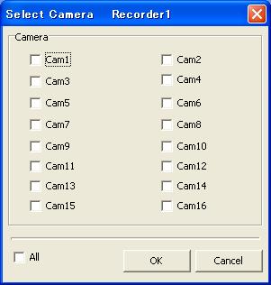 Setup items Out Sequence Cameras In Sequence Cameras To not use a specified camera for the sequential display, select the camera not to be used, and then click the [<] button.