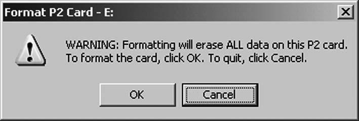 shown in Figure 28 appears. If you are sure you wish to format, click the OK button to begin formatting.