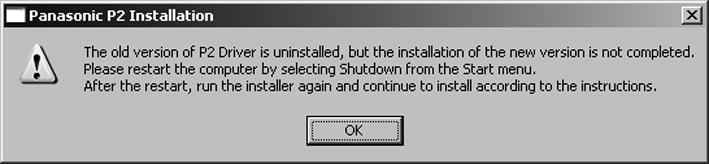 Click the OK button to close the installer, restart Windows and then start the installation operation again from Step 1.