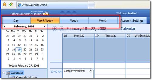 Using OfficeCalendar Online Once you have logged into your OfficeCalendar Online account, there are several things you can do from here.