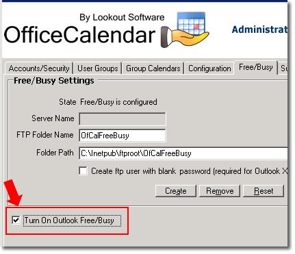 OfficeCalendar s Free/Busy Configuration for Microsoft Outlook Clients 1.